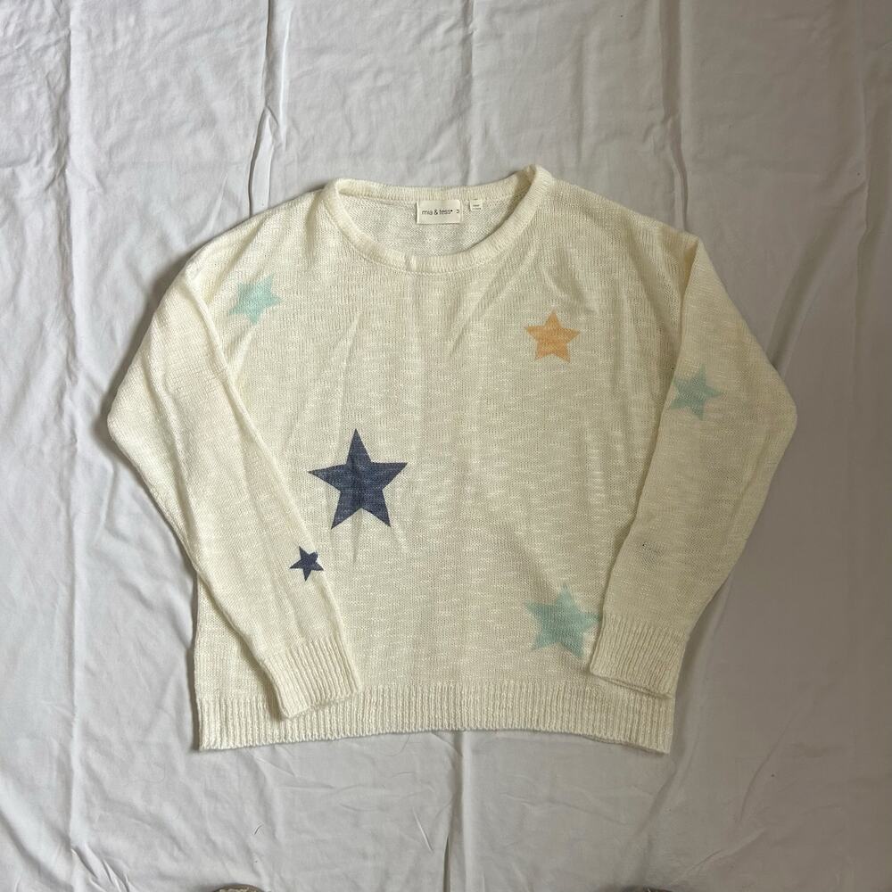 Star Print Knitwear Sweater